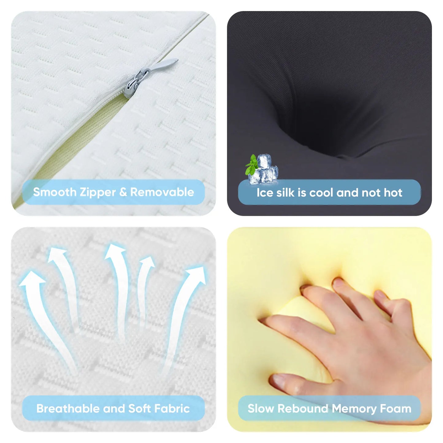 Ice Silk Memory Foam Pillow